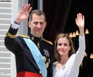 yapboz Felipe ile Leticia yeni krallar İspanya (2014)